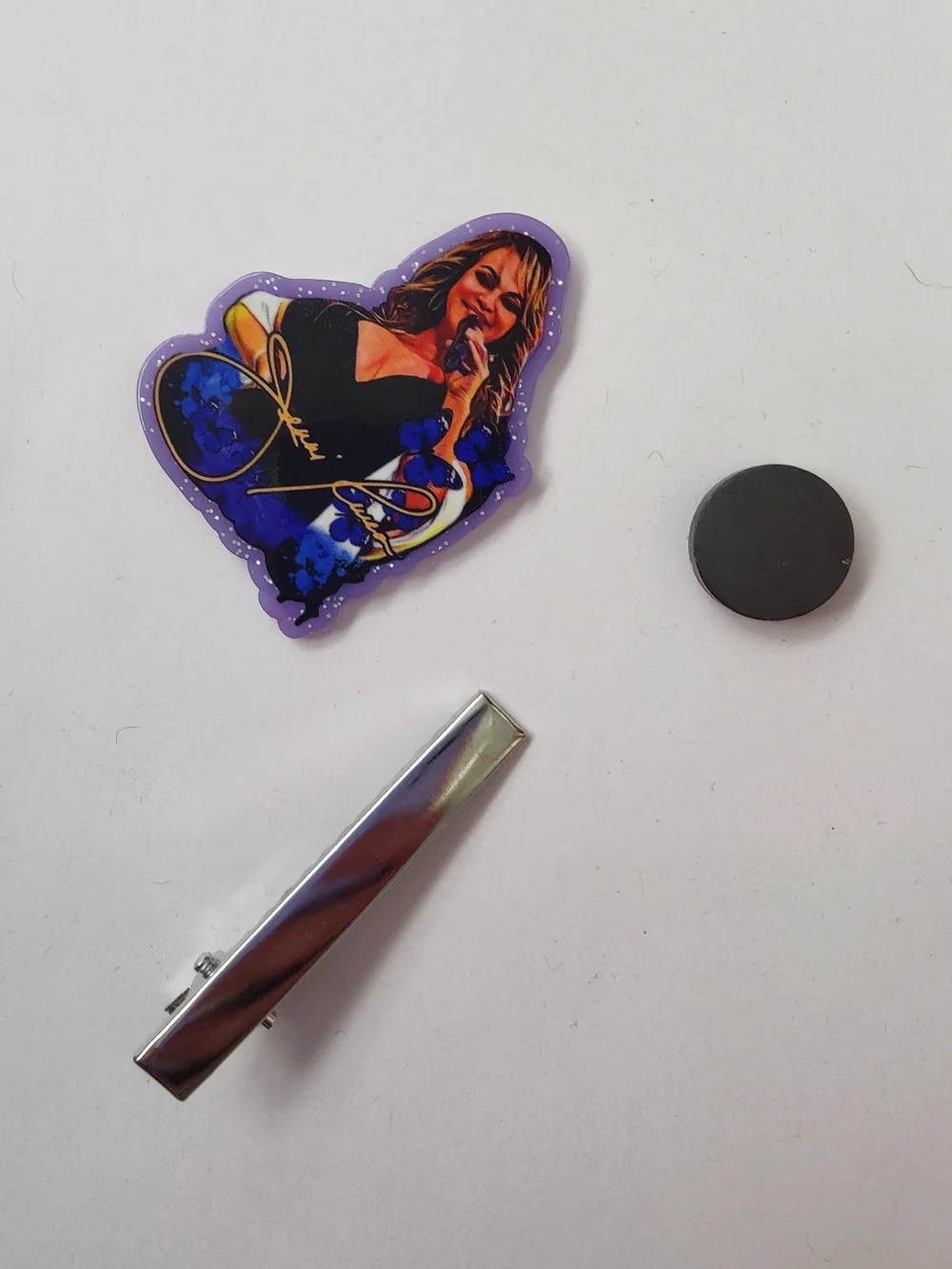 Custom Handmade Character Magnet or Hair Clip- Jenni Rivera